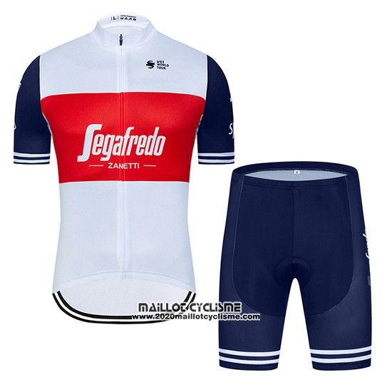 2020 Maillot Ciclismo Segafredo Zanetti Blanc Rouge Manches Courtes et Cuissard
